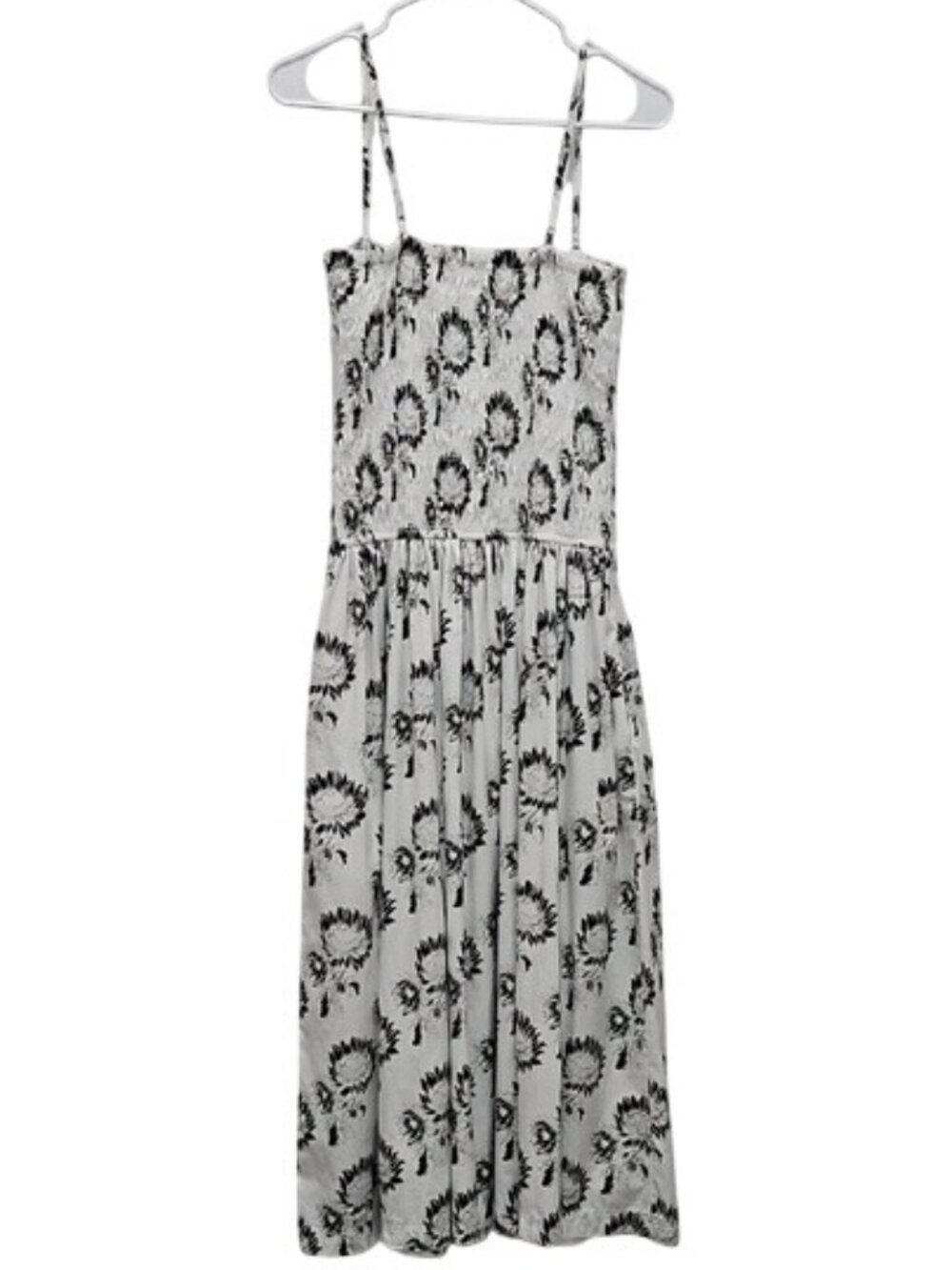 Madewell Poplin Peony Mid Maxi Smocked Dress Medium New Women's Floral - Picture 6 of 15